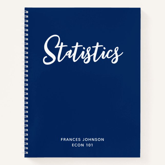 Cuaderno Papel cuadriculado de estadística de la clase de l (Anverso)