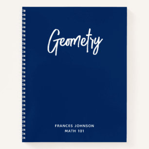 Cuaderno Papel Cuadriculado de Geometría de Clase Azul Mari