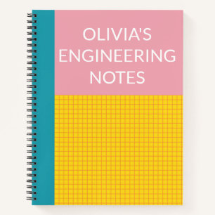 Cuaderno Papel Cuadriculado de Ingeniería con Nombre Person
