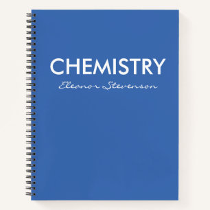 Cuaderno Papel cuadriculado de química azul personalizado 