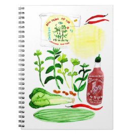 Cuaderno Papel de arroz vietnamita rota la receta color de 