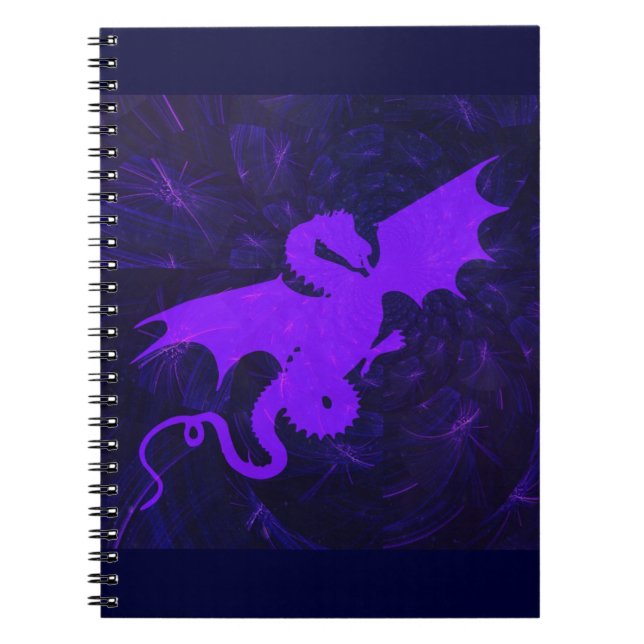 Cuaderno Papel de carta del dragón gótico (Frente)