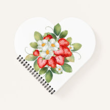 Papel de Carta Flor de Fresa Fruta Papelería Nota 