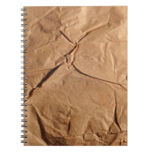 Cuaderno Papel de embalaje reciclado. Textura.