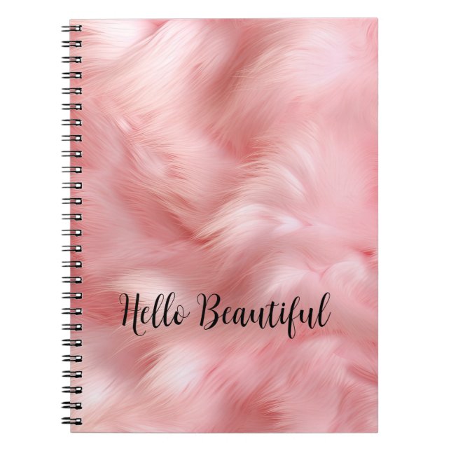 Cuaderno Papel de envolvimiento de los Faux rosados de Rubo (Frente)