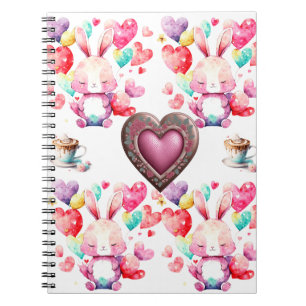 Cuaderno Papel de escritorio romántico El día de San Valent