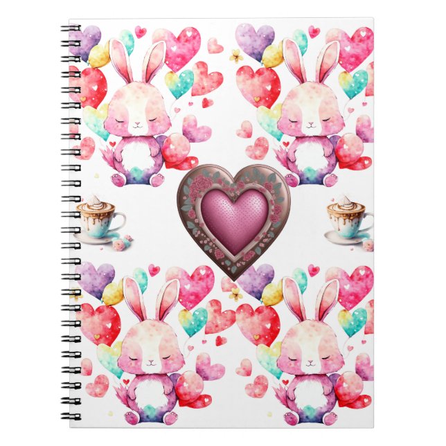 Cuaderno Papel de escritorio romántico El día de San Valent (Frente)