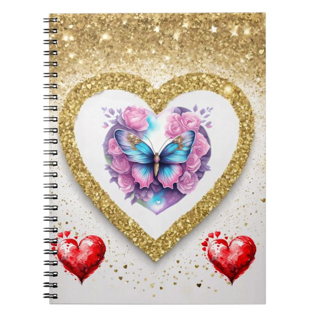 Cuaderno Papel de escritorio romántico El día de San Valent (Frente)