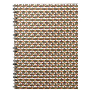 Cuaderno Papel de flores de estilo Art Nouveau rosebush
