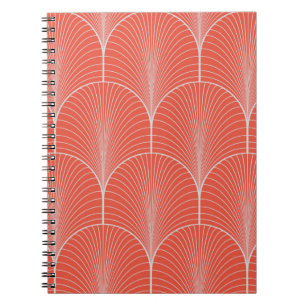 Cuaderno Papel de fondo de deco rojo y gris sin costuras de