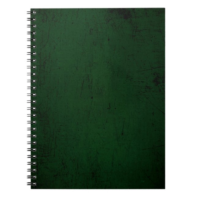 Cuaderno Papel de fondo de escritorio oscuro verde textura (Frente)