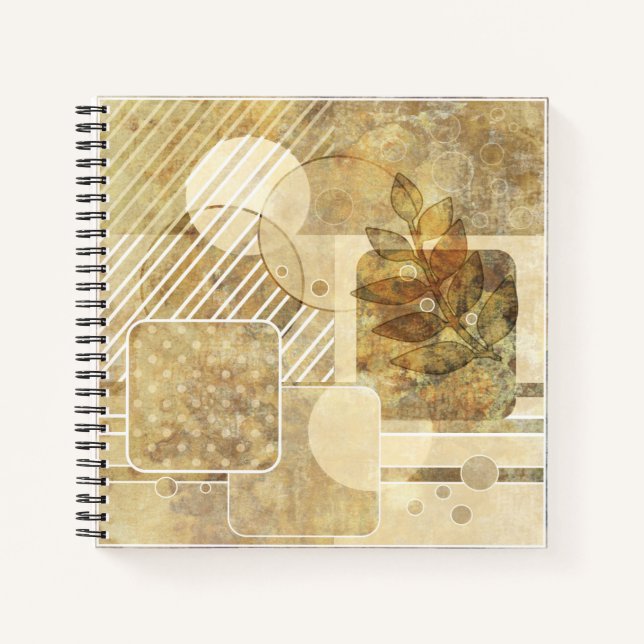 Cuaderno Papel de fondo floral antiguo (Anverso)