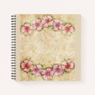 Cuaderno Papel de fondo floral antiguo