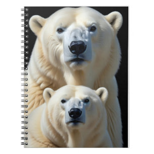 Cuaderno Papel de fondo para la vida silvestre del oso pola