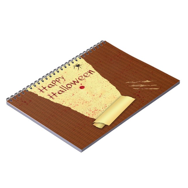 Cuaderno Papel de fondo sangriento de Halloween (Lado Izquierdo)