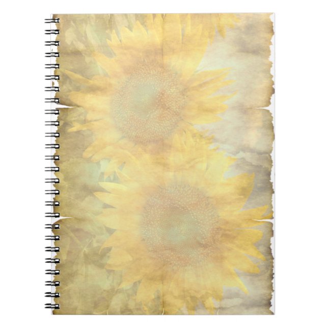 Cuaderno Papel de girasol vintage (Frente)