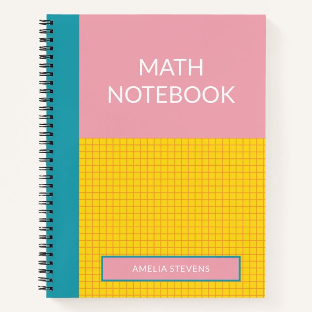 Cuaderno Papel de grafo en matemáticas de la escuela modern (Anverso)