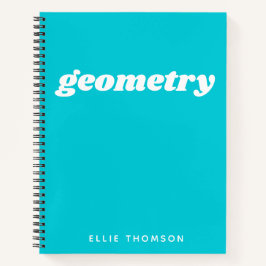 Cuaderno Papel de grafo matemático personalizado de geometr