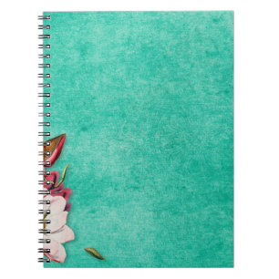 Cuaderno Papel de magnolia de flor vintage viejo