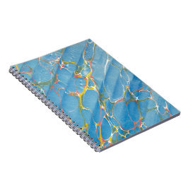 Cuaderno Papel de mármol azul antiguo, lector, escritor