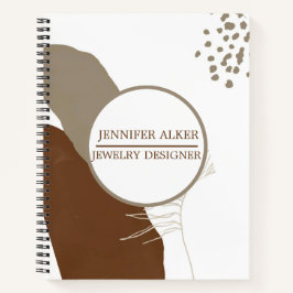 Cuaderno Papel de pampas de círculo giratorio y nombre de m