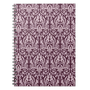 Cuaderno Papel de pared de damasco clásico sin costura.