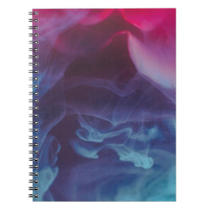 Cuaderno Papel de pared digital de humo azul, rojo y negro