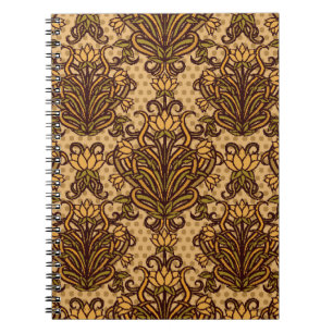 Cuaderno Papel de paredes sin soldadura de estilo Art Nouve
