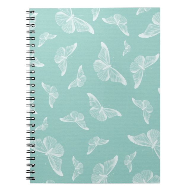 Cuaderno Papel digital de patrones de mariposa (Frente)