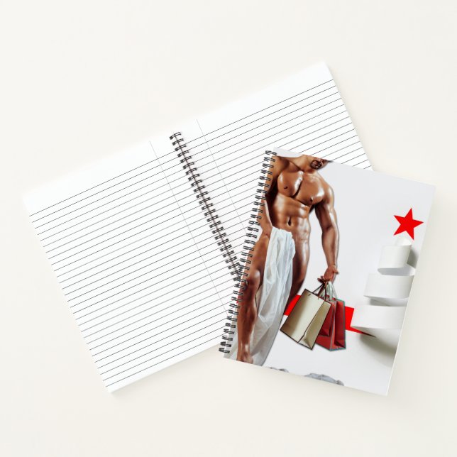 Cuaderno Papel espiral blanco de compras de Navidad de Slip (Interior)