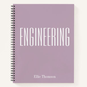 Cuaderno Papel gráfico de ingeniería personalizado Lilac 