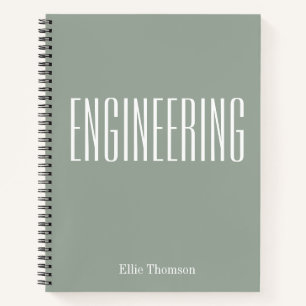 Cuaderno Papel gráfico de ingeniería personalizado Sage s