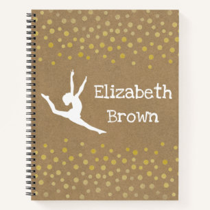 Cuaderno Papel Kraft de bailarina de personalizable