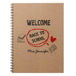 Cuaderno Papel Kraft De Mano Moderna Y Letter