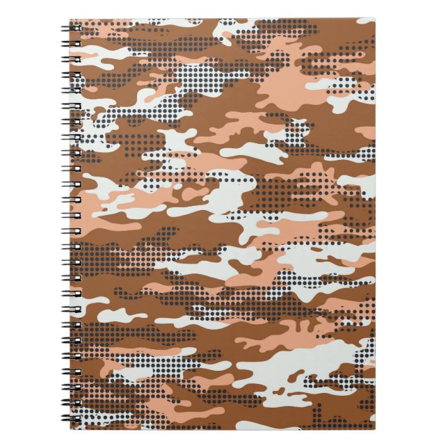 Cuaderno Papel mural de camuflaje con costura abstracta de  (Frente)