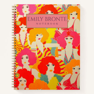 Cuaderno Papel mural vintage de los años 1970