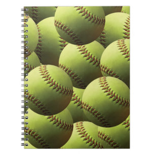 Cuaderno Papel pintado amarillo del softball