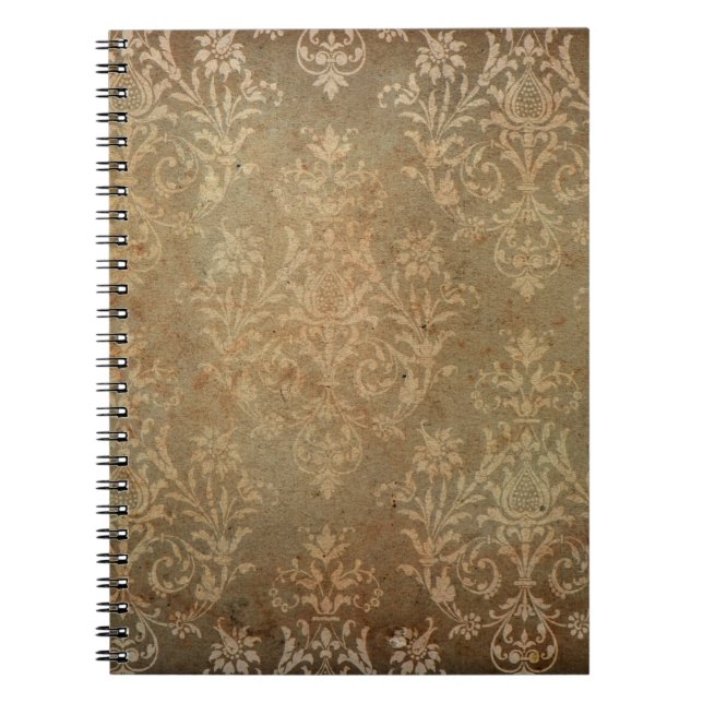 Cuaderno Papel pintado antiguo. fondo de fondo de fondo gri (Frente)
