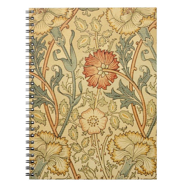 Cuaderno Papel pintado con patrón de flores de rosa de Will (Frente)
