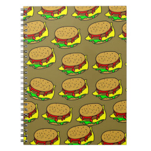 Cuaderno Papel pintado de la hamburguesa