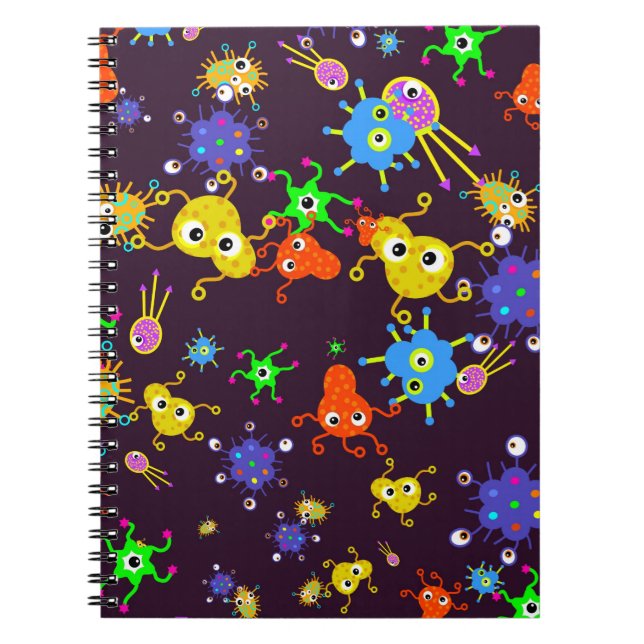 Cuaderno Papel pintado de las bacterias (Frente)