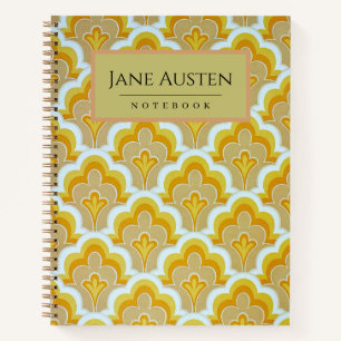 Cuaderno Papel pintado de los años 60 Personalizado