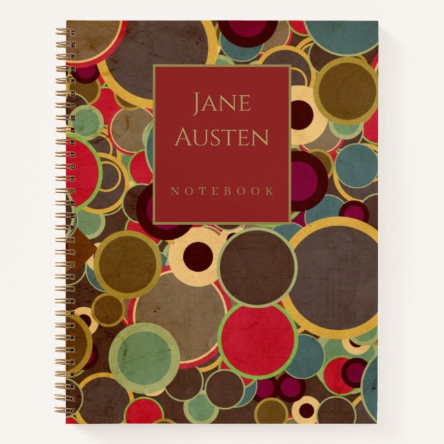 Cuaderno Papel pintado de los años 70 Personalizado (Anverso)