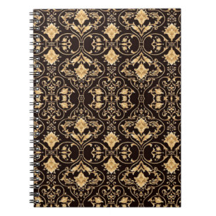 Cuaderno Papel pintado del modelo del damasco del arte de