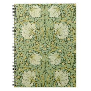 Cuaderno Papel pintado floral azul de William Morris Pimper