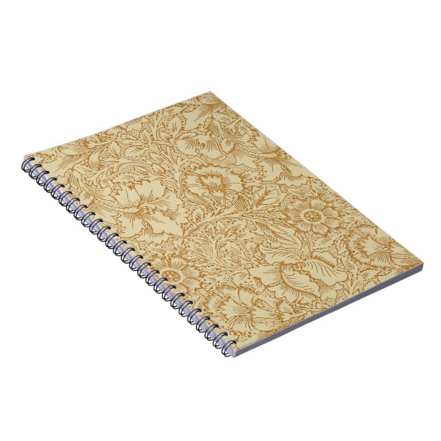Cuaderno Papel pintado floral de amapola de William Morris (Lado Derecho)