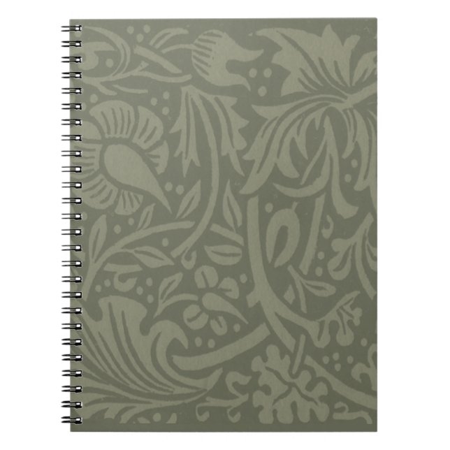 Cuaderno Papel pintado floral de narciso de William Morris (Frente)