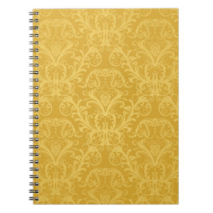 Cuaderno Papel pintado floral de oro de lujo