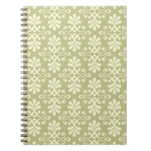 Cuaderno Papel pintado floral del damasco