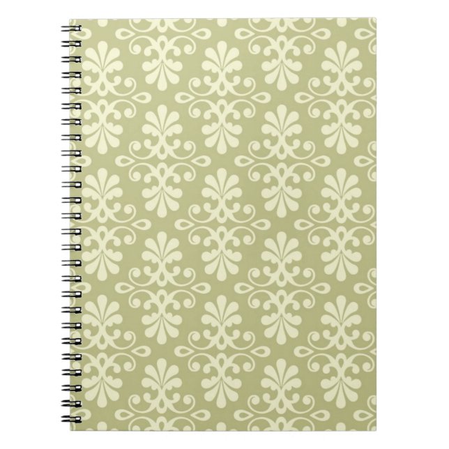 Cuaderno Papel pintado floral del damasco (Frente)